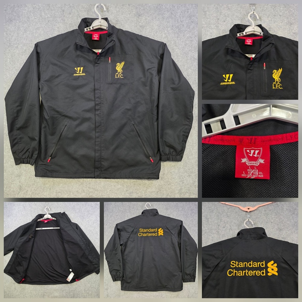 Liverpool Jacket‎ Mens Large Black Soccer Warrior LFC 2012/13 Standard Chartered